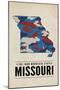 Missouri - the Iron Mountain State - Camo State-Lantern Press-Mounted Art Print