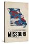 Missouri - the Iron Mountain State - Camo State-Lantern Press-Stretched Canvas