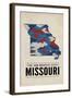 Missouri - the Iron Mountain State - Camo State-Lantern Press-Framed Art Print