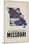 Missouri - the Iron Mountain State - Camo State-Lantern Press-Mounted Art Print