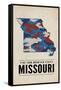 Missouri - the Iron Mountain State - Camo State-Lantern Press-Framed Stretched Canvas