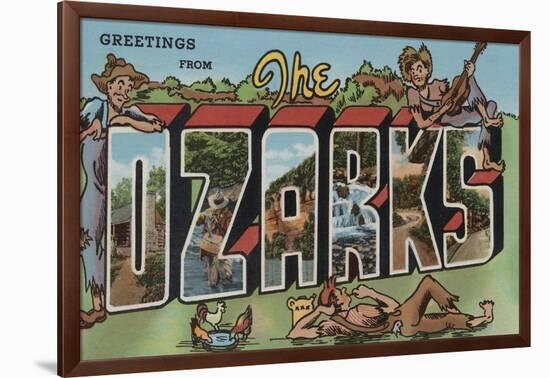 Missouri - The Ozarks-Lantern Press-Framed Art Print