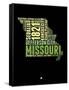 Missouri Word Cloud 1-NaxArt-Framed Stretched Canvas