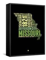 Missouri Word Cloud 1-NaxArt-Framed Stretched Canvas