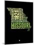 Missouri Word Cloud 1-NaxArt-Mounted Art Print