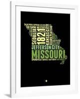 Missouri Word Cloud 1-NaxArt-Framed Art Print