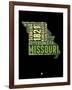 Missouri Word Cloud 1-NaxArt-Framed Art Print