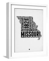 Missouri Word Cloud 2-NaxArt-Framed Art Print