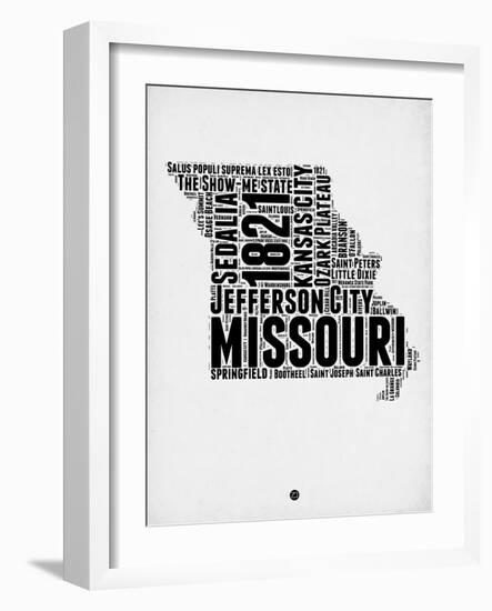 Missouri Word Cloud 2-NaxArt-Framed Art Print