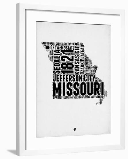 Missouri Word Cloud 2-NaxArt-Framed Art Print