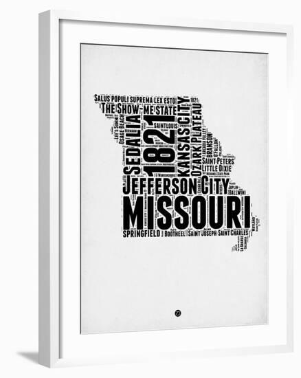 Missouri Word Cloud 2-NaxArt-Framed Art Print