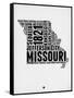 Missouri Word Cloud 2-NaxArt-Framed Stretched Canvas