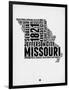 Missouri Word Cloud 2-NaxArt-Framed Art Print