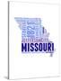 Missouri Word Cloud Map-NaxArt-Stretched Canvas