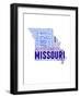 Missouri Word Cloud Map-NaxArt-Framed Art Print