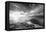 Mist and Sun at Golden Gate Bridge, Black and White, San Francisco-Vincent James-Framed Stretched Canvas