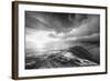 Mist and Sun at Golden Gate Bridge, Black and White, San Francisco-Vincent James-Framed Photographic Print