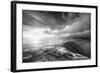 Mist and Sun at Golden Gate Bridge, Black and White, San Francisco-Vincent James-Framed Photographic Print