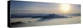 Mist Around a Mountain Peak, Pilatus Mountain, Luzern, Switzerland-null-Stretched Canvas