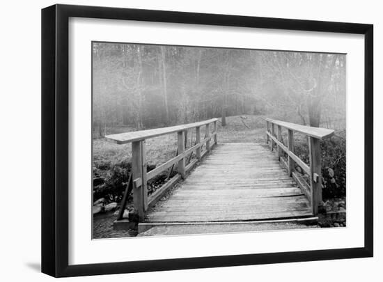 Mist Bridge-null-Framed Art Print