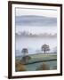 Mist Covered Countryside in the Exe Valley Just North of Exeter, Devon, England. Winter-Adam Burton-Framed Photographic Print