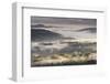 Mist Covered Lake District Countryside at Dawn, Cumbria, England. Autumn (October)-Adam Burton-Framed Photographic Print