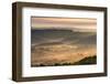 Mist covered rolling countryside at dawn, Dartmoor National Park, Devon, England. Spring (May) 2016-Adam Burton-Framed Photographic Print