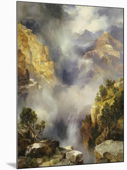 Mist in the Canyon, 1914-Thomas Moran-Mounted Giclee Print