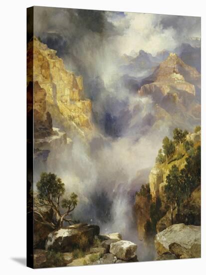 Mist in the Canyon, 1914-Thomas Moran-Stretched Canvas