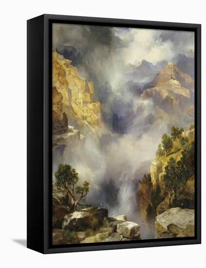 Mist in the Canyon, 1914-Thomas Moran-Framed Stretched Canvas