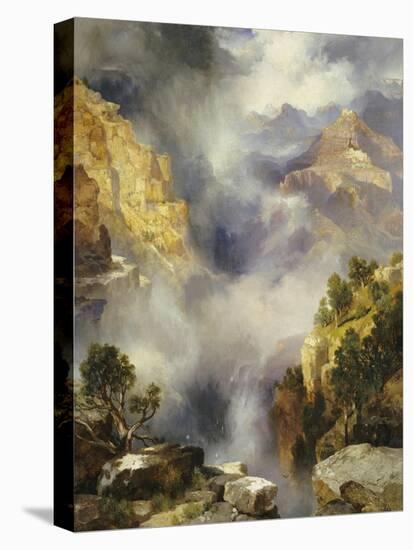 Mist in the Canyon, 1914-Thomas Moran-Stretched Canvas