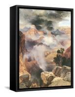 Mist in the Canyon-Thomas Moran-Framed Stretched Canvas