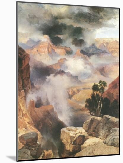 Mist in the Canyon-Thomas Moran-Mounted Art Print
