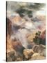 Mist in the Canyon-Thomas Moran-Stretched Canvas