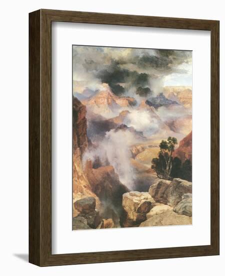 Mist in the Canyon-Thomas Moran-Framed Art Print