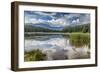 Mist on Lost Lake, Ski Hill and surrounding forest, Whistler, British Columbia, Canada, North Ameri-Frank Fell-Framed Photographic Print