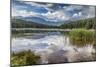 Mist on Lost Lake, Ski Hill and surrounding forest, Whistler, British Columbia, Canada, North Ameri-Frank Fell-Mounted Photographic Print