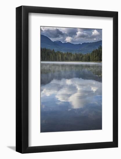 Mist on Lost Lake, Ski Hill and surrounding forest, Whistler, British Columbia, Canada, North Ameri-Frank Fell-Framed Photographic Print