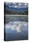 Mist on Lost Lake, Ski Hill and surrounding forest, Whistler, British Columbia, Canada, North Ameri-Frank Fell-Stretched Canvas