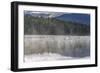 Mist on Lost Lake, Ski Hill and surrounding forest, Whistler, British Columbia, Canada, North Ameri-Frank Fell-Framed Photographic Print