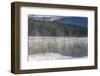 Mist on Lost Lake, Ski Hill and surrounding forest, Whistler, British Columbia, Canada, North Ameri-Frank Fell-Framed Photographic Print