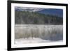 Mist on Lost Lake, Ski Hill and surrounding forest, Whistler, British Columbia, Canada, North Ameri-Frank Fell-Framed Photographic Print