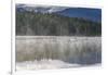 Mist on Lost Lake, Ski Hill and surrounding forest, Whistler, British Columbia, Canada, North Ameri-Frank Fell-Framed Photographic Print