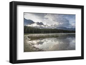 Mist on Lost Lake, Ski Hill and surrounding forest, Whistler, British Columbia, Canada, North Ameri-Frank Fell-Framed Photographic Print