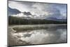 Mist on Lost Lake, Ski Hill and surrounding forest, Whistler, British Columbia, Canada, North Ameri-Frank Fell-Mounted Photographic Print