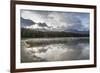 Mist on Lost Lake, Ski Hill and surrounding forest, Whistler, British Columbia, Canada, North Ameri-Frank Fell-Framed Photographic Print