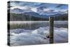 Mist on Lost Lake, Ski Hill and surrounding forest, Whistler, British Columbia, Canada, North Ameri-Frank Fell-Stretched Canvas