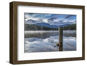 Mist on Lost Lake, Ski Hill and surrounding forest, Whistler, British Columbia, Canada, North Ameri-Frank Fell-Framed Photographic Print