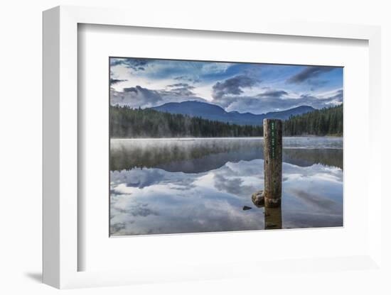 Mist on Lost Lake, Ski Hill and surrounding forest, Whistler, British Columbia, Canada, North Ameri-Frank Fell-Framed Photographic Print