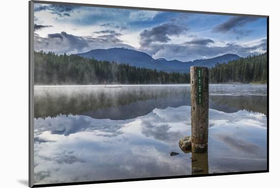 Mist on Lost Lake, Ski Hill and surrounding forest, Whistler, British Columbia, Canada, North Ameri-Frank Fell-Mounted Photographic Print